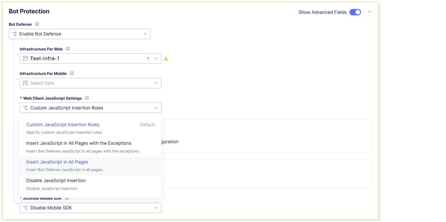 Figure: Insert JavaScript
