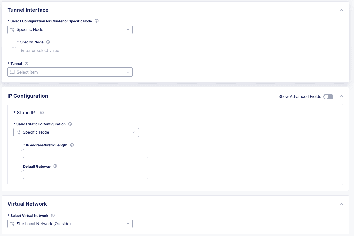 Figure: Configure Tunnel Interface