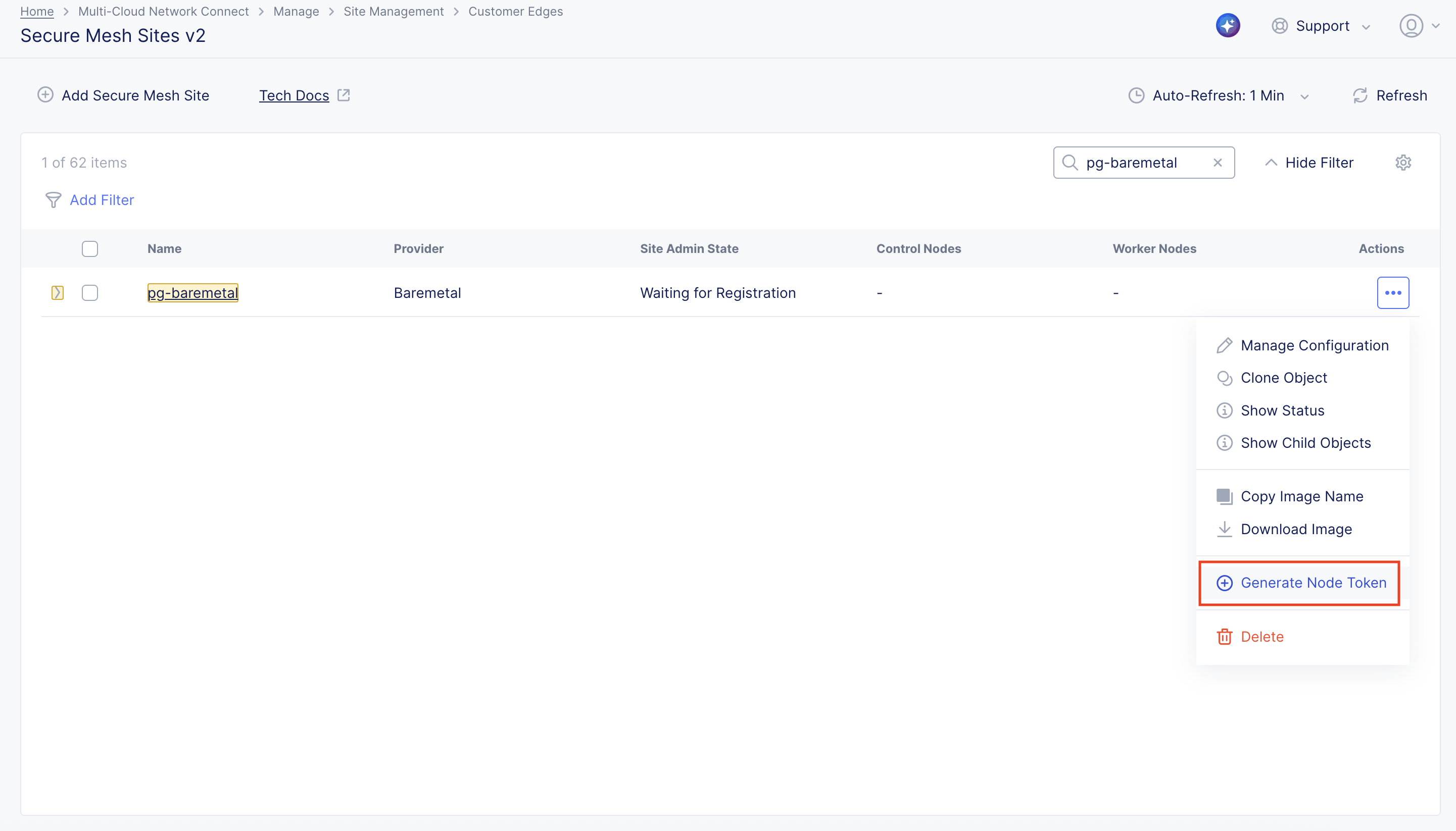 Figure: Generate Node Token