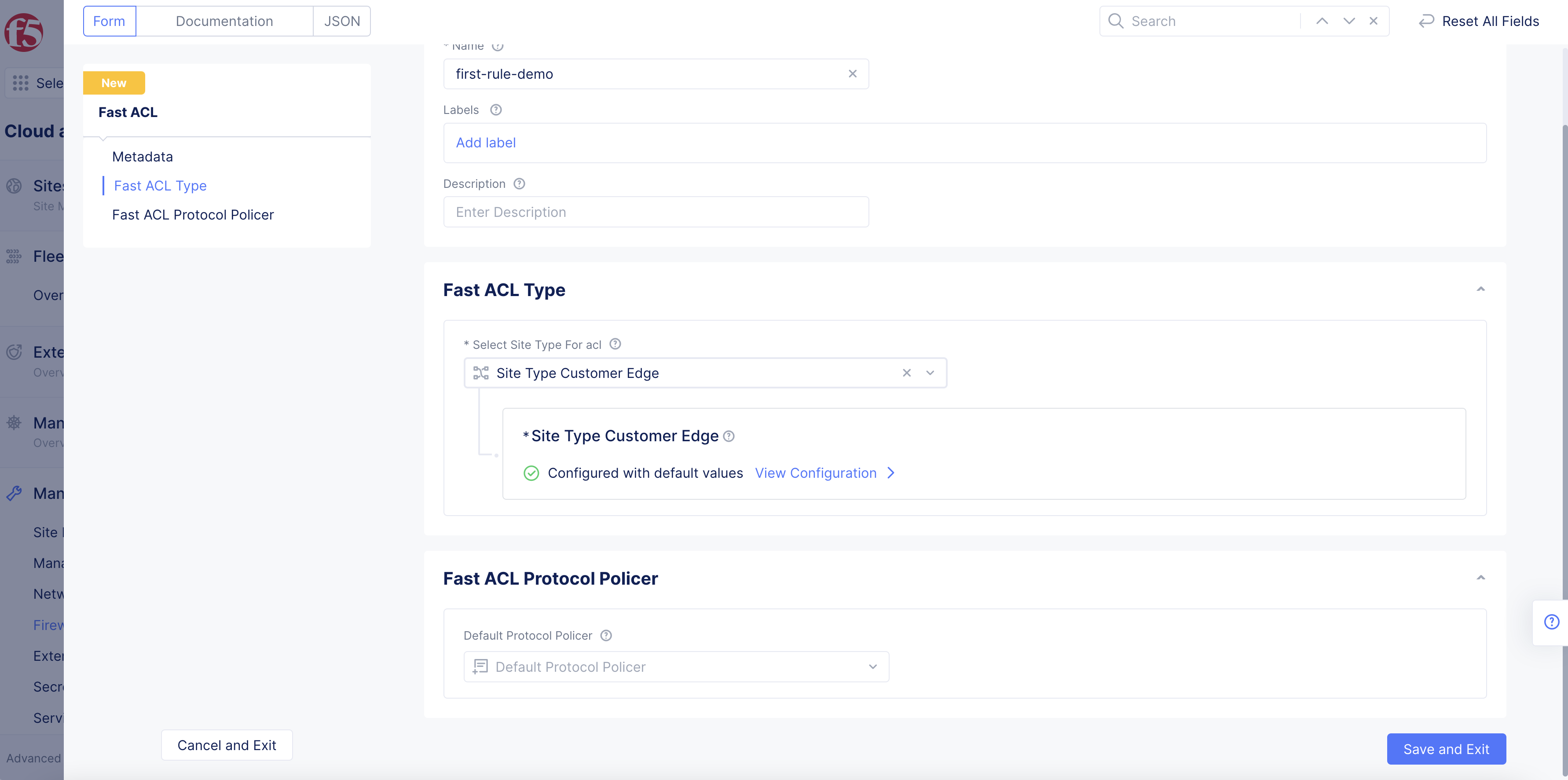 Figure: Fast ACL Creation