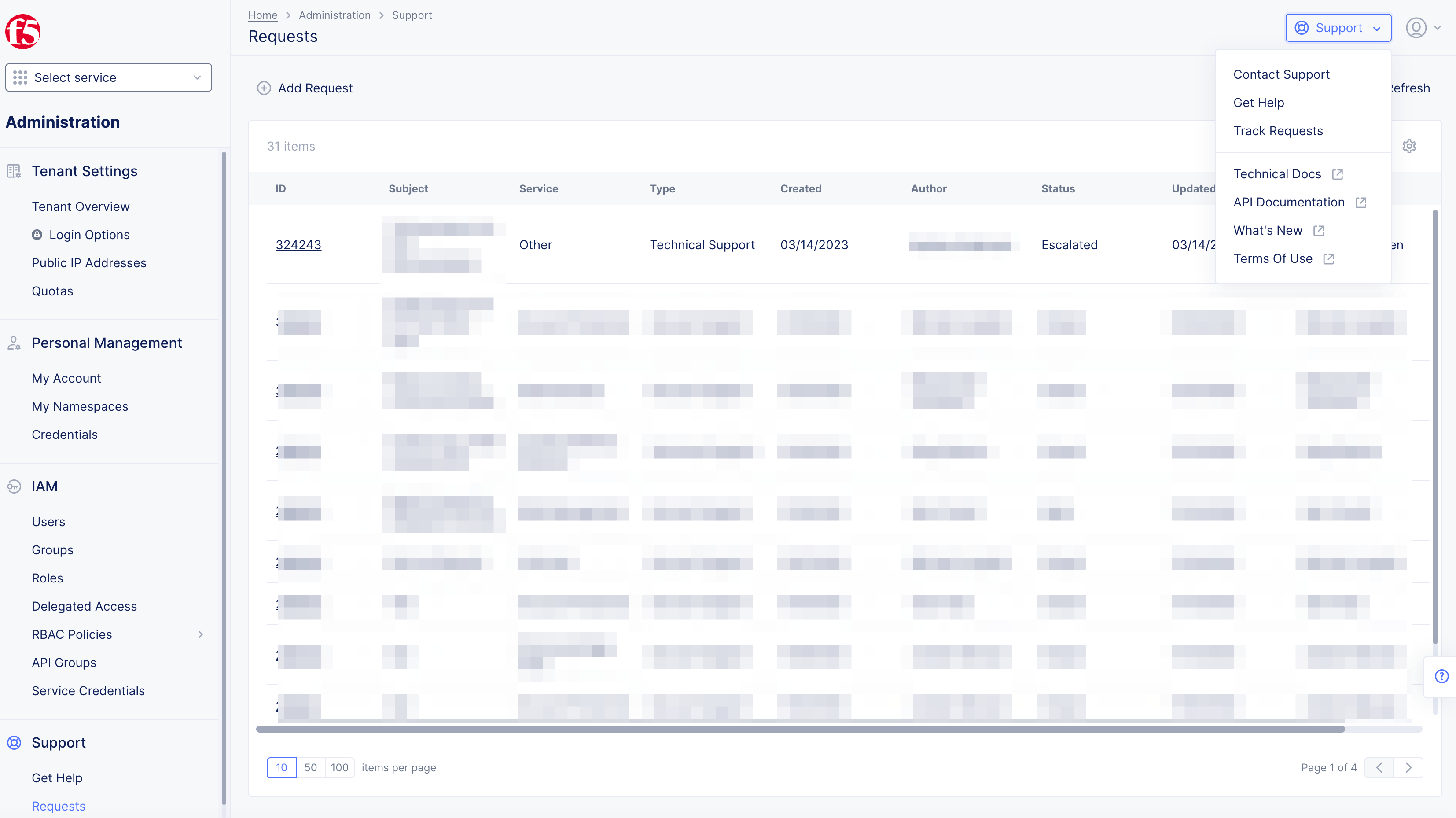 Figure: Track Requests